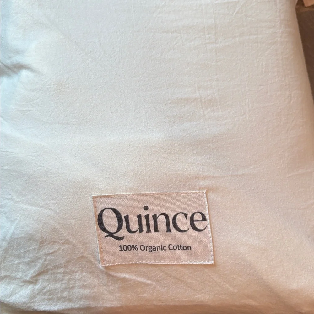 QUINCE Organic Brushed Cotton Duvet Cover Full Queen Ivory
